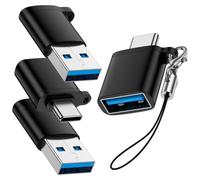 USB to USB C Adapter,USB C to USB Adapter Combo 4-Pack Type C Female to A Male Charger Converter for Samsung Galaxy A17 A16 A15 A37 S26 Ultra S25 S24 S23 S22 S21 S20 iPhone 17 Pro Max 17e 16 15 iPad