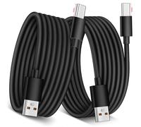 USB to USB C Cable 2M/6FT,10mm Extended Tip USB C Cable Fast Charging Cord for iPhone 16 17 Pro Max 15/Samsung S25 Ultra S24 S23 S22/Blackview DOOGEE LG Rugged Phones Tablet TypeC Charger Cables,Black