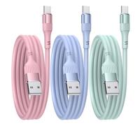 USB to USB C Cable【3PACK 3FT】 Type C Charger Cable Fast Charging, iPhone Charger USB C for iPhone 17/16/15 Pro Samsung Galaxy S24/S23/S22/S21Huawei P9 Pixel 7/6 iPad Switch PS5 etc.