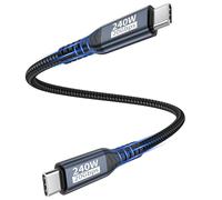 USB To USB C Cable,USB C Data Cable 0.5m,20gbps USB 3.2 Gen2x2 240w Charging,5k@60hz 4k@144hz Video Cable USB C To USB C Pd3.1 For iphone 17 Pro Max/Plus/Pro/iphone 16/15/Macbook Pro/ipad Pro,Pssd