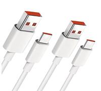 USB to USB-C Charging Cable 1 Metre 120W 6A Fast Charging Function for Xiaomi 14, 13, 12, 13t, 12t, 12s Pro Lite, Redmi Note K70, K60, K50, 12, 11 Pro Plus, Black Shark 5, 4, 3 | Turbo Hypercharge
