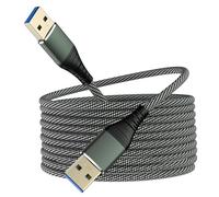 USB to usb Cable 3M, usb a to USB A Cord Male to Male USB-Cable USB A 3.0 A to A Male Cable Double Sided USB A Data Transfer Cord for Computer PC Laptop Cooler TV Hub Hard Drive Enclosure DVD Player