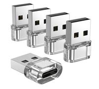 USB to USB Clear Adapter 5 Pack,USB C Female to A Male Charger Converter Compatible with Apple Watch Ultra iWatch 8 7,iPhone15 14 13 Pro Max Plus,iPad 9 10 Air 5 Mini 6,Car Ect.