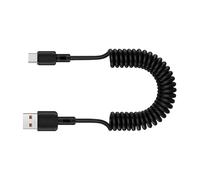 USB to USB Type C Coiled Cable Data Transfer Cord Laptops Power Supply Wire Line for Fast Charging Spring Design Data Line