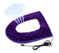 USB Toilet Seat Cover - 5-Level Adjustable Warmer Pad | Toilet Seat Cover Pad with Timer - Plug in Design for Winter Morning Bathroom Apartment Hotel Room Vacation