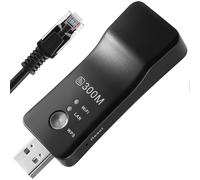 USB TV WiFi Dongle Adapter 300Mbps Universal Wireless Receiver RJ45 WPS for Samsung LG Sony Smart TV Black
