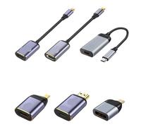 USB TY>pe C to HDMI Compatible 8K C to DP DisplayPort miniDP 4K Adapter for TV Box PS/5 Switch (F C to M DP 4K60HZ)