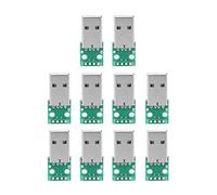 USB Type A to DIP Adapter Board, 4 Pin Male Header Connector, 2.54mm Pitch, 10 Pack for Electronics, Circuit Testing, DIY Projects, Robotics, Home Automation, Education