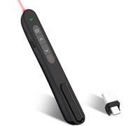 USB & Type-C 2 in 1 Clicker for Powerpoint 2.4GHz Hyperlink Volume 328FT Wireless Presenter Remote PPT PowerPoint Clicker Presentation Clicker for Powerpoint Computer Laptop Mac
