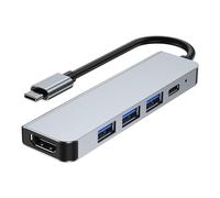 USB Type C 5-in-1 Hub - 1 x HDMI 4K + 4 x USB Ports