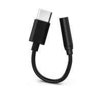 USB Type C Adapter to Jack 3.5mm Audio Female Cable Compact-Noir