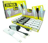 USB Type C Cable Fast Charging [20-Pack 3.3ft], TekSonic USB-A to USB-C 3A Multi Pack Bulk Charge Cord Compatible with Samsung Galaxy S10 S9 S8 S20 S21 Plus A52 A21 A32 A11,Note 10 9 8, PS5 Controller