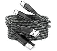 USB Type C Cable Fast Charging,2pack 10FT Premium Nylon Braided 3A Rapid Charger Quick Cord,Type C to A Cable Compatible for Samsung Galaxy S21 S20 S10 S9 S8 Plus,Note 20 10 9 8, LG V50 V40 G8（Black）