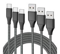 USB Type C Cable Fast Charging,3pack 1M Premium Nylon Braided 3A Rapid Charger Quick Cord,Type C to A Cable Compatible for Samsung Galaxy S21 S20 S10 S9 S8 Plus,Note 20 10 9 8, LG V50 V40 G8（Black）