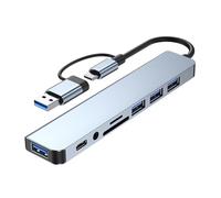 USB Type C Docking Station - 8 in 1 Hub for Laptop, USB C Docking Solution Multifunctional with Port for Keyboards, Printers, Card Readers