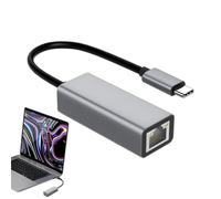 USB Type Č Ethernet - Aluminium Compact | Adaptateur USB Ç Ethernet Gigabit Avec Boîtier Robuste, Connectivité | уsb Ç Večs Etheřnet Gigabit Appareils Mobiles Tablettes Ordinateurs