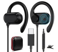 USB Type C Headphones with Adjustable Open Ear Over Ear Hook Earphones for School Kids Wired Laptop Wired Earphones for iPhone 17 Pro Max 16