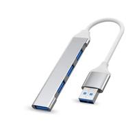 USB Type C Hub 4 Port Adapter USB 3 1 Multi Splitter 4 In 1 Docking Station Ultra Slim Super Speed Aluminum Compatible With Computer Laptop PC(USB HUB Silver)