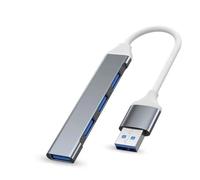 USB Type C Hub 4 Port Adapter USB 3 1 Multi Splitter 4 In 1 Docking Station Ultra Slim Super Speed Aluminum Compatible With Computer Laptop PC(USB HUB Grey)