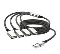 USB Type C Hub Splitter Extension OTG Adapter 4 Port Speed Transfer Portable Converter Compatible With PC Laptop(USB HUB 0.5M)