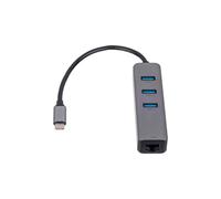 USB Type C Hub up to 3x USB 3.0 with AK-AD-66 Network Card