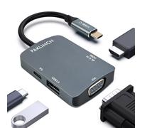 USB Type C HUB USB C to HDMI VGA USB3.0 PD Adapter, USB C to USB Adapter, USB Type-C 90W Power 4in1 Delivery, Compatible with iPhone 15, MacBook Pro/Air 2023, (C-H V U)