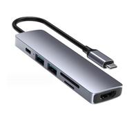 USB Type C Hubs 8port Docking Stations HDMIs 4K30Hz PD55W For Laptop Tablets Travel Friendly Type C Adapter Card Reader Multiports Adapter