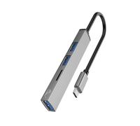 USB Type C Hubs MultiFunctional Adapter Card Reader For Data Transfer And Peripherals Connection For Travel Office Use Aluminum USB C Hubs