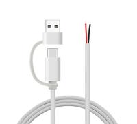 USB Type C Male 2 Pin Wire Pigtail Cable 5V 2A Black USB Power LED Light Fan 2 Pin Wire Connector PIGTAIL Cable LED Light Fan Power Router