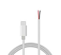 USB Type C Male 2 Pin Wire Pigtail Cable 5V 2A Black USB Power LED Light Fan 2 Pin Wire Connector PIGTAIL Cable LED Light Fan Power Router