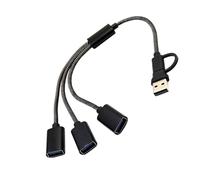 USB Type C Male To 2/3 USB Female Splitter Cable Fast Speed Data Transfer And Charging For Multiple Devices Cable For Keyboards Drive