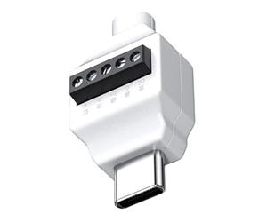 USB Type C Male To 5Pin/4pin Terminal Solderless Connectors For Fast Wiring And Device Repair Only Supprt 65W Charging Type C Quick Connecting Adapter