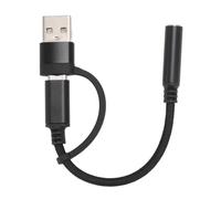 USB Type C to 3.5mm Audio Adapter Cable Digital HiFi Sound Converter with 24bit 96KHz Decoding for Smartphones Laptops Computers Braided TPE Aluminum Alloy