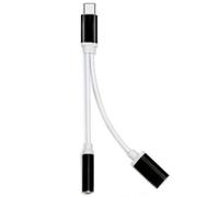 USB Type C to 3.5mm AUX Female Audio Adapter 2-in-1 Charging & Headphone Jack Converter, Fast Charging USB C to AUX Splitter Compatible with Samsung Galaxy S25/S24/S23 Ultra, S22, S21, Google Pixel, X