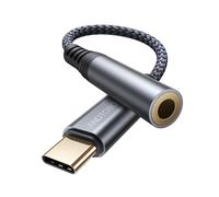USB Type C to 3.5mm Female Headphone Jack Adapter, Aux to USB C Audio Dongle Cable Cord Compatible with iPhone 16 Pro Max Plus/iPhone 15, iPad Pro, MacBook, Samsung Galaxy S24 S23 S22 S21-1 Pack