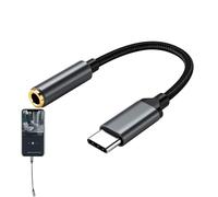 USB Type C To 3.5mm Headphone Adapter - Portable Audio Jack Dongle Cable For Phone Tablet, Plug And Play Aux Converter | Flexible Earphone Connector Cord For