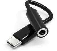 USB Type C to 3.5mm Headphone Jack Adapter,uSB C to AUX Audio Dongle Cable Cord,AuX to usb c Earphone Adapter,3.5mm to type-c Nylon Earphone Adapter For Sam-sung S24 S23 S22, i-Pad(Black)