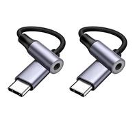 USB Type C to 3.5mm Jack, Headphone Aux Digital Audio Earphone Adaptor, Aux to USB C Earphone Adapter for Samsung Galaxy Pixel, iPad Pro, HUAWEI, Xiaomi etc (2 of USB-C to 3.5mm Female)