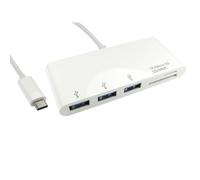 USB Type-C to 3 Port USB Hub & Card Reader