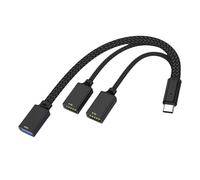 USB USB C Center 3 in 1 Multiport Adapter Aluminum Plugs & Plays C to 3 Port Center Small to 3 Multiport