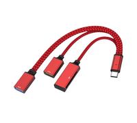 USB USB C Center 3 in 1 Multiport Adapter Aluminum Plugs & Plays C to 3 Port Center Small to 3 Multiport