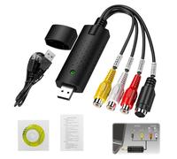 USB Video Capture Device Audio Video Grabber USB 2.0 Videos Capture Device for Editing Hi8 VHS to DVD Digitize Compatible with Windows Xp/Vista/10/8/7