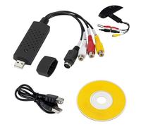 USB Video Capture, Plug & Play Audio Video Grabber USB 2.0 for Editing VHS to DVD Digitize, Mini VHS to Digital Converter Video Digitize Converter Adapter Compatible with Windows XP/Vista/10/8/7