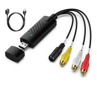 USB Video Capture,Video Capture Card,RCA to USB Video Converter,VHS Mini DV VCR Hi8 DVD to Digital Converter for PC TV, MAC Windows Vista Compatible