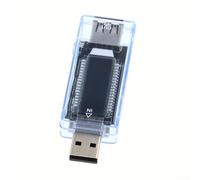 USB Voltage Current Meter KWS-V20 LCD Digital Tester Portable Power Bank Battery Analyzer 3A 3V-9V Real-Time Data Display Pocket Size for Phone Laptop