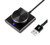 USB Volume Control Knob for PC: External Media Adjustment Controller - Metal Shell Computer Audio Adjuster Controls Support Win7/8/10/XP/Mac/Vista/Android/iOS