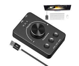 USB Volume Control Knob - Manual Audio Tuner, Intensity Selector, Wired Sound Modulation Tool, Precision Output Management Module | Sound Volume Control Unit for the