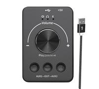 USB Volume Control Knob - Volume Controller for PC and Media Devices, Black Style Volume Adjustment for Home, Internet Cafe, School and Office, USB Compatible