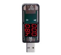 USB Watt Meter, Portable Color LCD Digital QC2.0/QC3.0 USB 2.0 Multimeter Tester, 3.2-10V 0-3A Power Measurement for Voltage Detection Current Testing (Black)