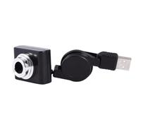 USB Webcam for Laptop with Manual Focus and Adjustable Color Settings | Glass and Plastic Build, USB Port Connection, Live Streaming and Video Conferencing, Black Finish